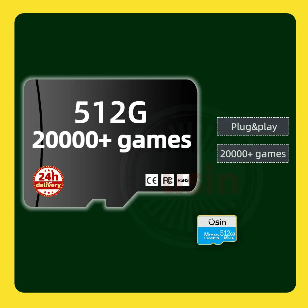 Game Card for Miyoo Flip – 30,000+ Retro Games (256GB–1TB) - Miyoo Mini Plus AU