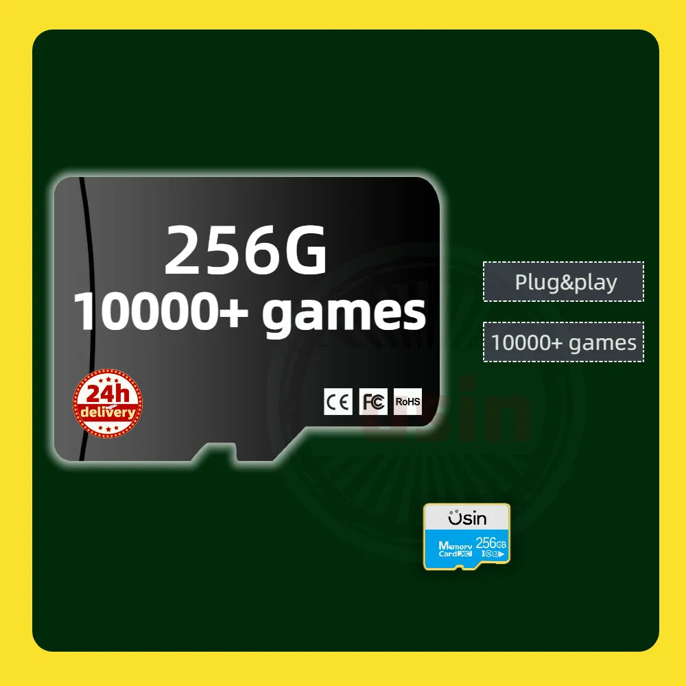 Game Card for Miyoo Flip – 30,000+ Retro Games (256GB–1TB) - Miyoo Mini Plus AU