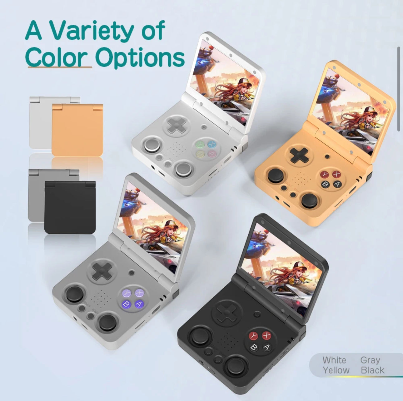 Miyoo Flip - Portable Video Game Console + Case (Black) v2 - Miyoo Mini Plus AU