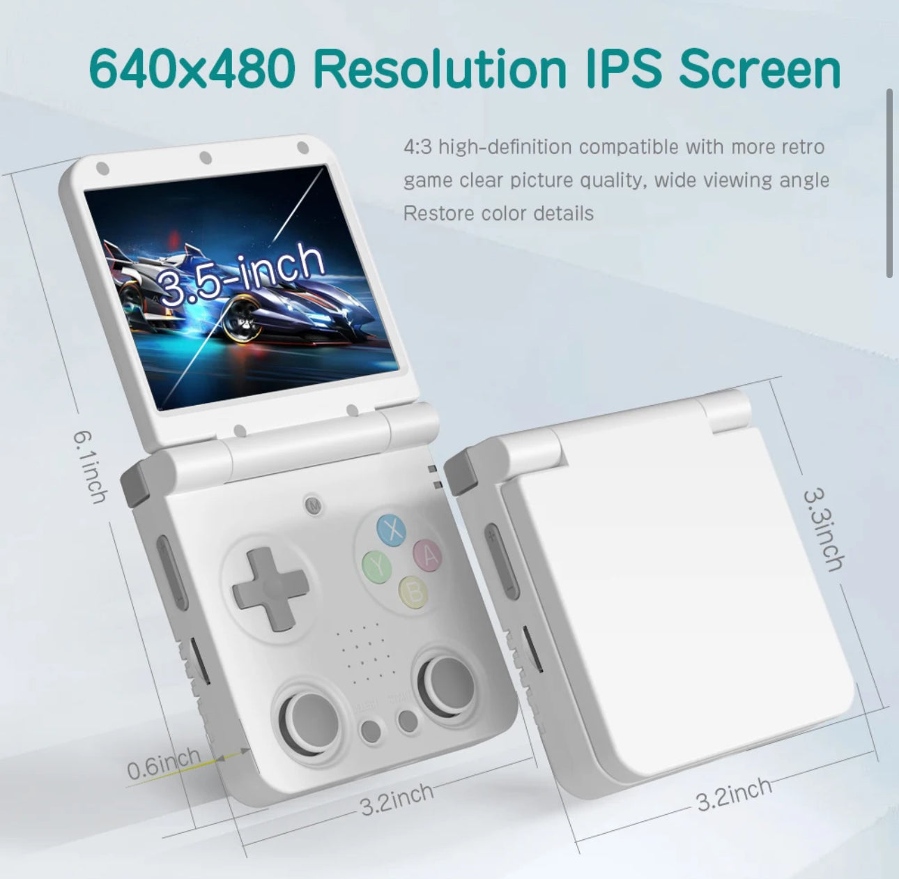 Miyoo Flip - Portable Video Game Console + Case (Black) v2 - Miyoo Mini Plus AU