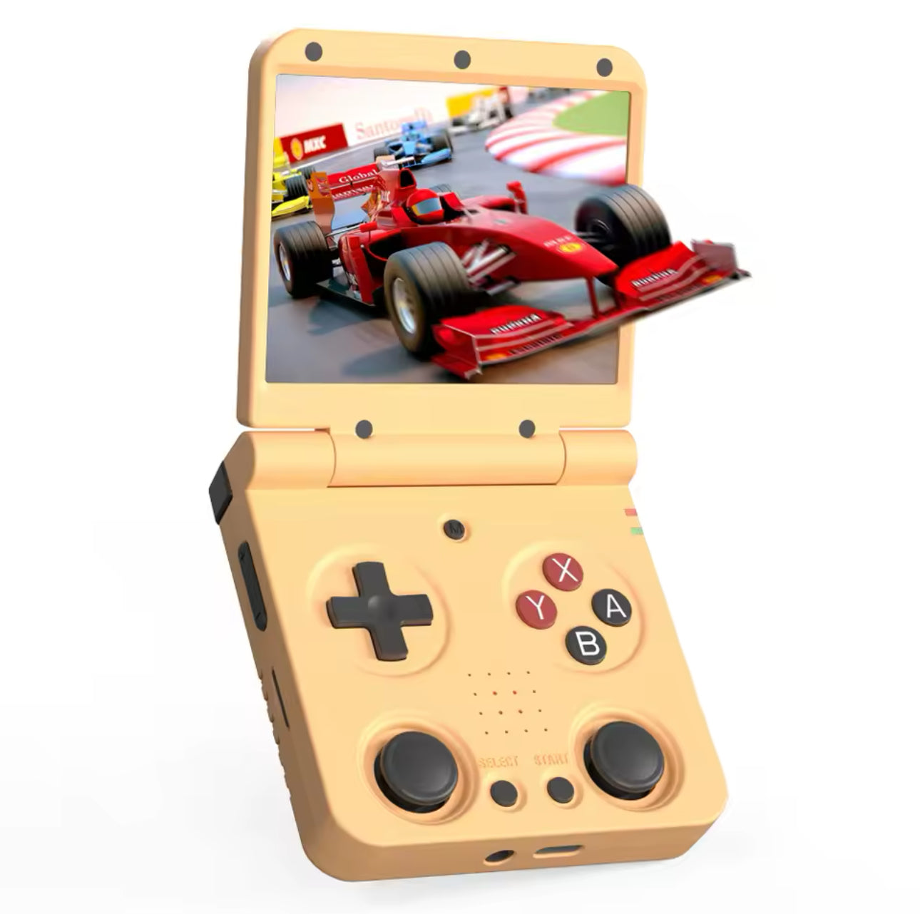 Miyoo Flip - Portable Video Game Console + Case (Yellow) v2 - Miyoo Mini Plus AU